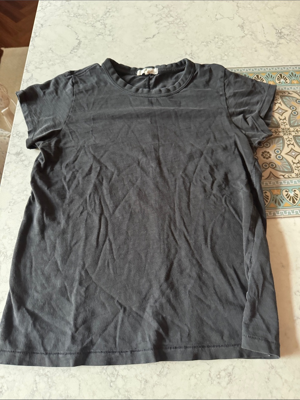 rag & bone Short Sleeve Crewneck Tee in Charcoal